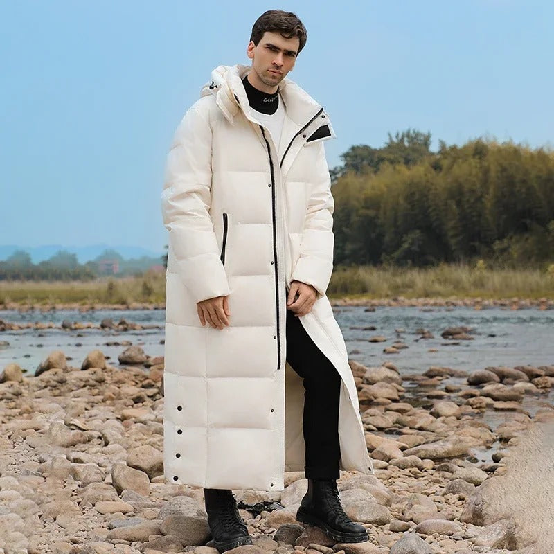 Lange Puffer-Winterjacke für alle Geschlechter