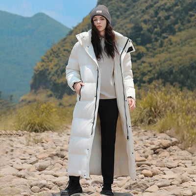 Lange Puffer-Winterjacke für alle Geschlechter
