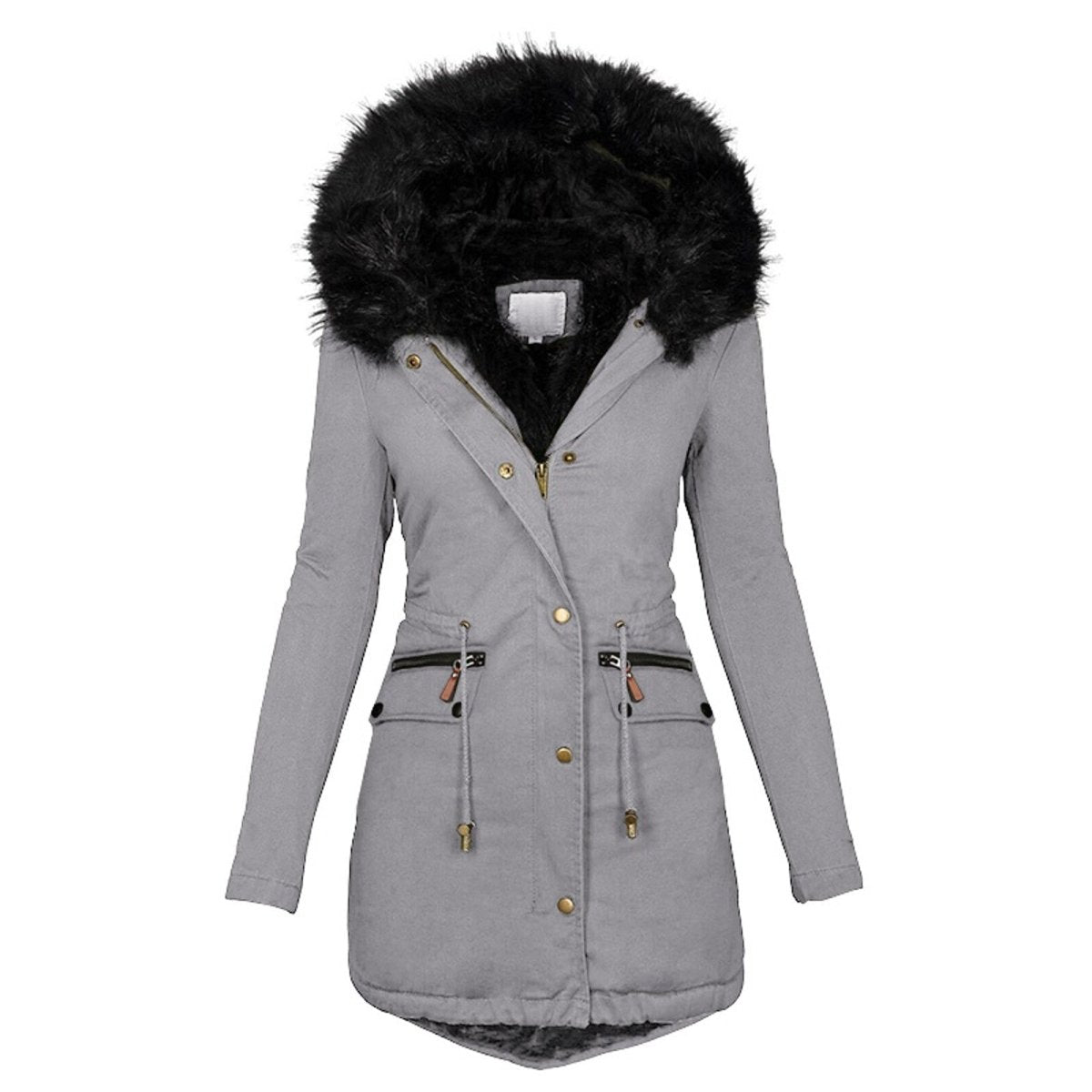 Klassischer Parka aus Kunstfell für Frauen