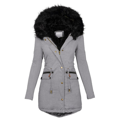 Klassischer Parka aus Kunstfell für Frauen