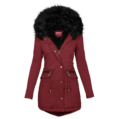 Klassischer Parka aus Kunstfell für Frauen