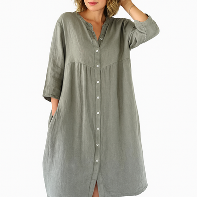 Sommerkleid für Damen – Luftiges langes Hemdblusenkleid