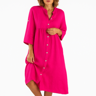 Sommerkleid für Damen – Luftiges langes Hemdblusenkleid