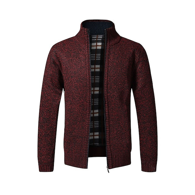 Strickpullover mit Reißverschluss für Männer