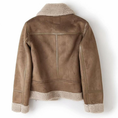 Moderne warme Bikerjacke für Damen | Winter