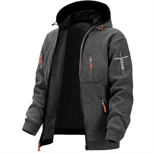 Reißverschlussjacke mit Kapuze für Herren