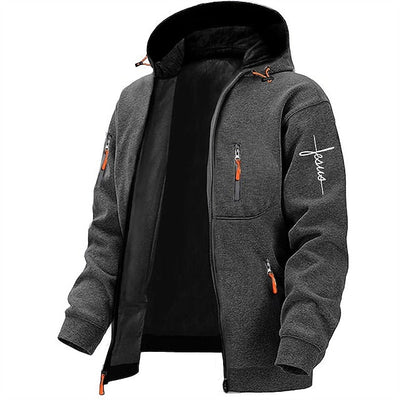Reißverschlussjacke mit Kapuze für Herren