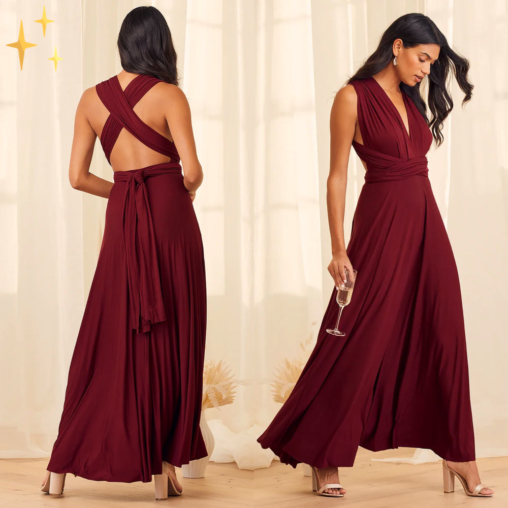 Sommerliches Abendkleid für Damen – Elegantes Maxikleid mit offenem Rücken