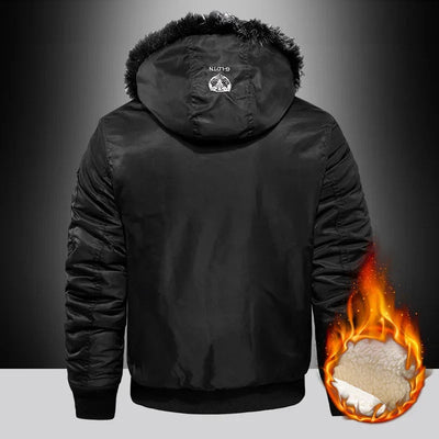 Kuschelige Thermo-Winterjacke mit Fell für Herren