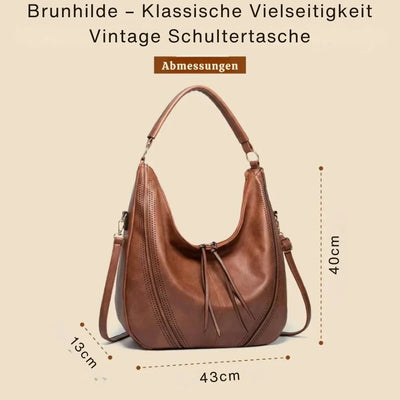 Brunhilde – Klassische Vielseitigkeit Vintage Schultertasche