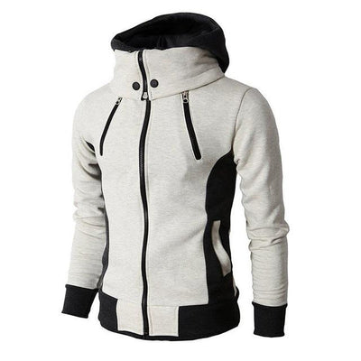 Sportlicher Mock-Neck Hoodie mit Reißverschluss für Männer