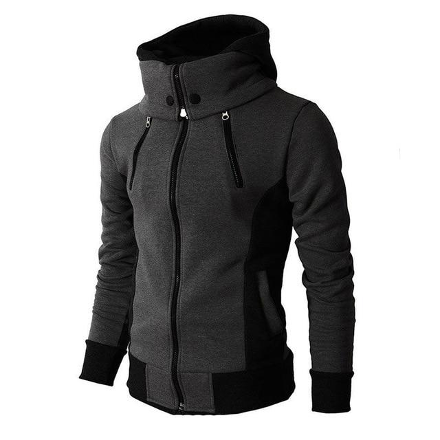 Sportlicher Mock-Neck Hoodie mit Reißverschluss für Männer