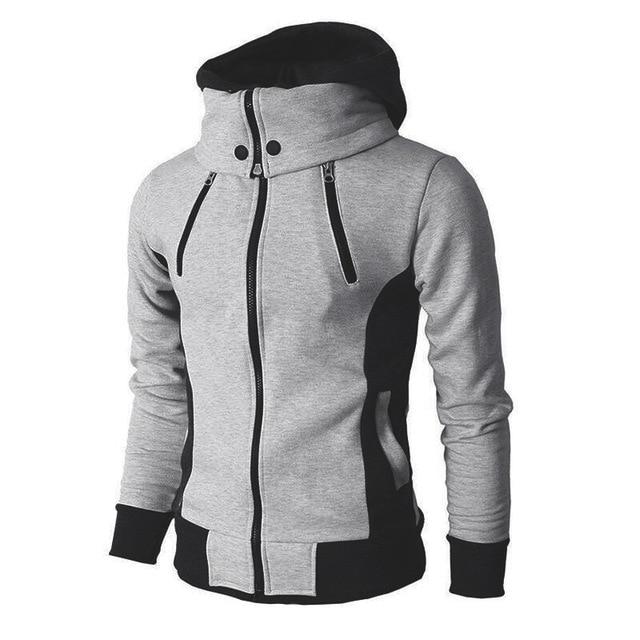 Sportlicher Mock-Neck Hoodie mit Reißverschluss für Männer