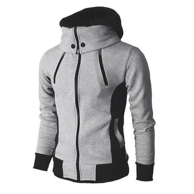 Sportlicher Mock-Neck Hoodie mit Reißverschluss für Männer