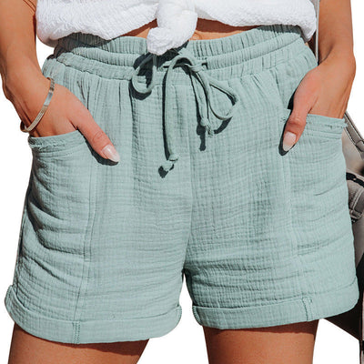 Shorts mit Bindeband | Weiche Musselinstruktur | Sommerlich-leger