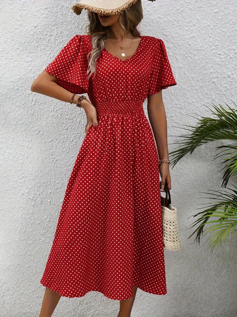 Gepunktetes Sommerkleid | Luftig & Feminin | Perfekt für sonnige Tage