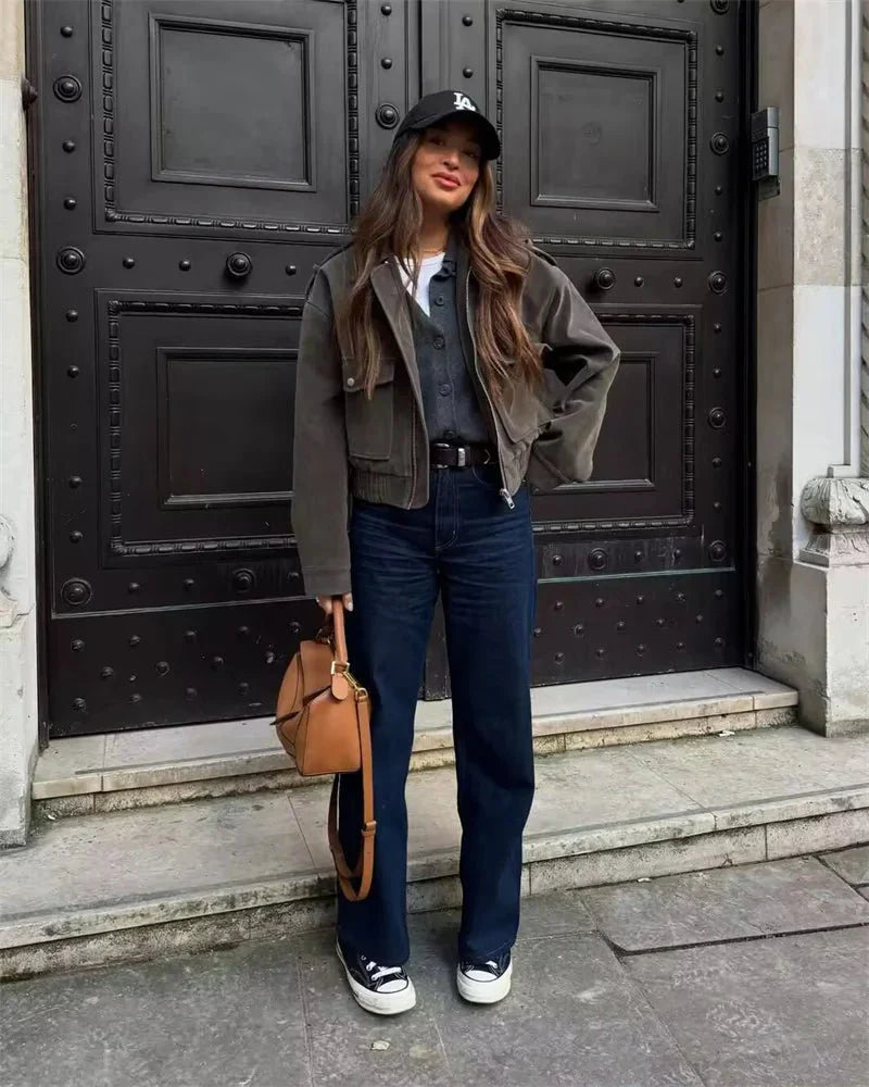 Naila | Suede Pilotjacke