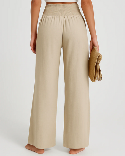 Sommerhose mit hoher Taille für Damen | Leichte