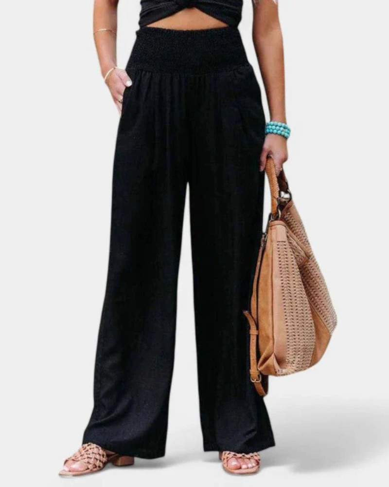 Sommerhose mit hoher Taille für Damen | Leichte