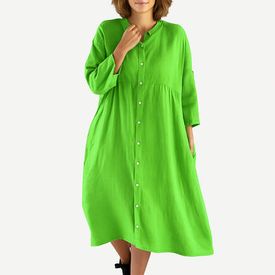 Sommerkleid für Damen – Luftiges langes Hemdblusenkleid