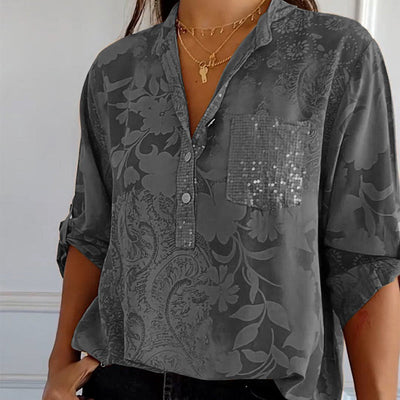 Annalisa® | Verzierte Taschenbluse