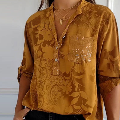 Annalisa® | Verzierte Taschenbluse