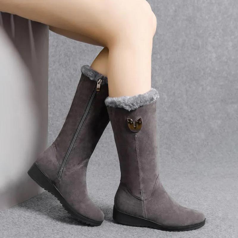 Kuschelige Stiefel mit Fleece-Futter für Frauen