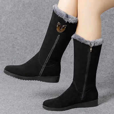 Kuschelige Stiefel mit Fleece-Futter für Frauen