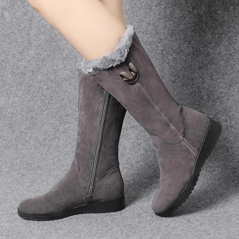 Kuschelige Stiefel mit Fleece-Futter für Frauen