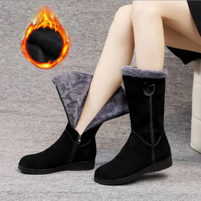Kuschelige Stiefel mit Fleece-Futter für Frauen