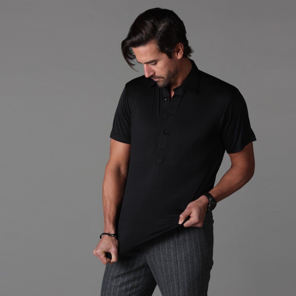Formelles Herren Polo, mit steifem Kragen und elegant