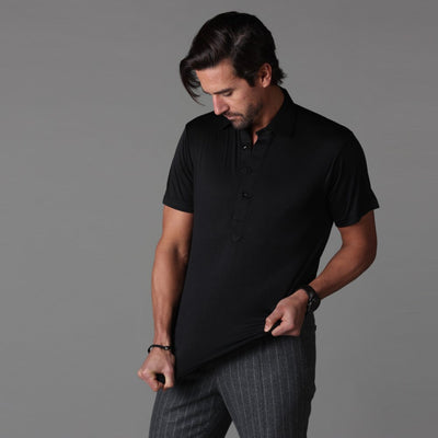 Formelles Herren Polo, mit steifem Kragen und elegant