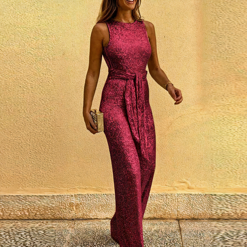 Stylischer Glitzer-Jumpsuit für Damen | Eleganter