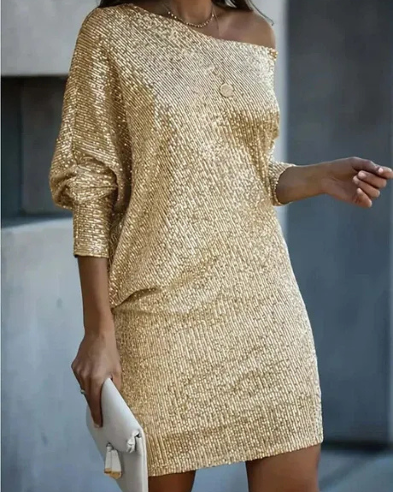 Stylisches Pailletten Partykleid für Damen | Mini