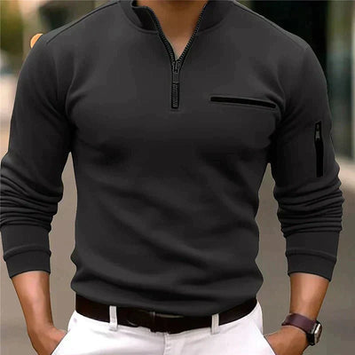 Modischer Strickpullover mit Reißverschluss für Männer