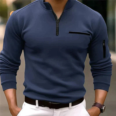 Modischer Strickpullover mit Reißverschluss für Männer