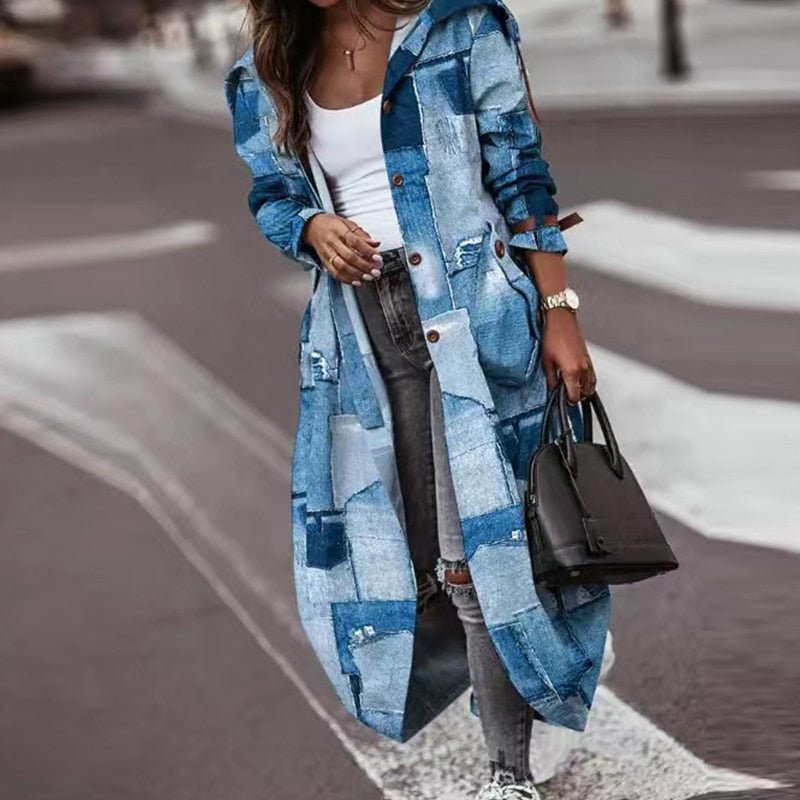 Zweireihiger Trenchcoat mit Gürtel für Damen