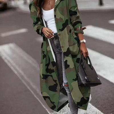 Zweireihiger Trenchcoat mit Gürtel für Damen