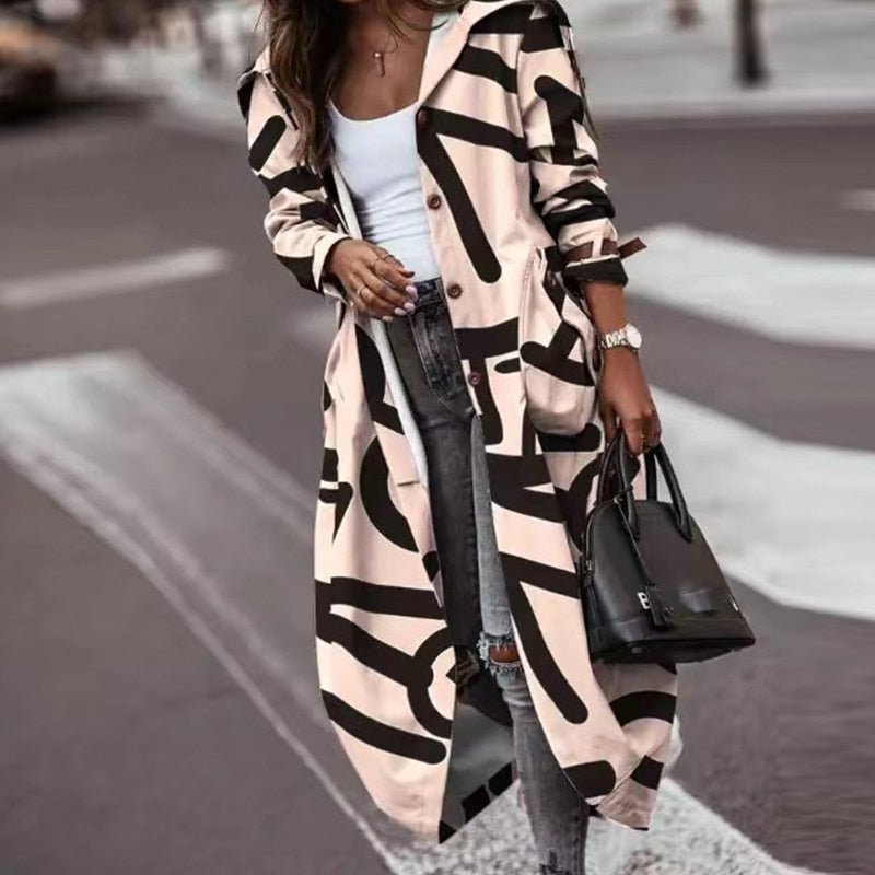 Zweireihiger Trenchcoat mit Gürtel für Damen