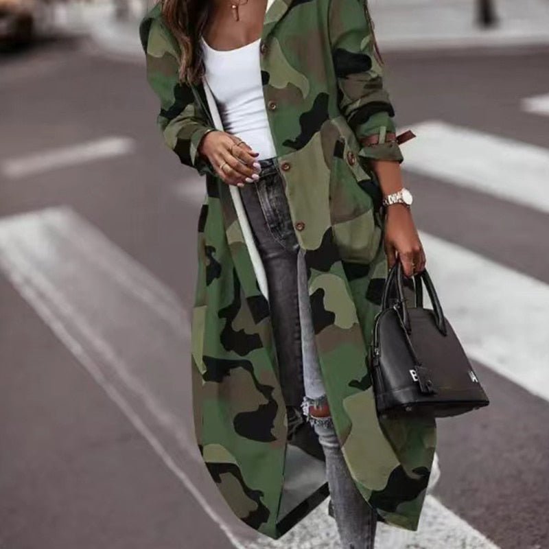 Zweireihiger Trenchcoat mit Gürtel für Damen