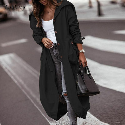 Zweireihiger Trenchcoat mit Gürtel für Damen