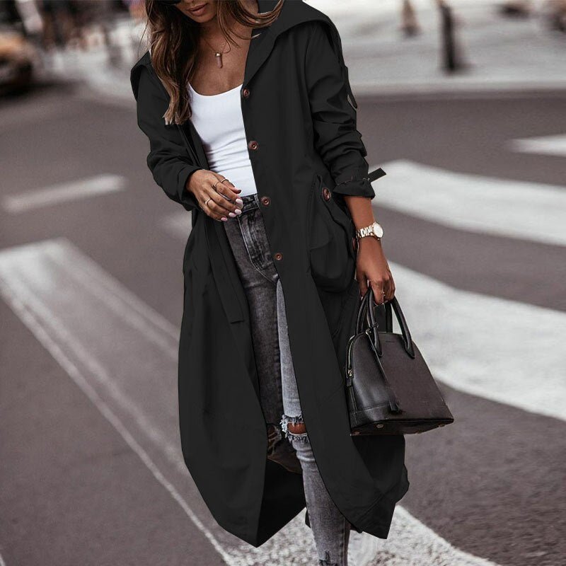 Zweireihiger Trenchcoat mit Gürtel für Damen