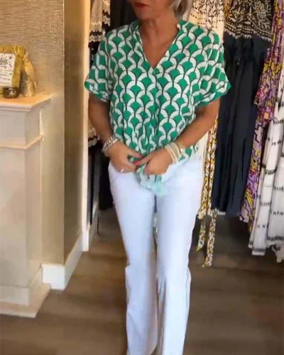 Areta® | Bluse mit geometrischem Print