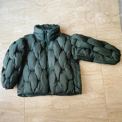Übergroße Rollkragen-Pufferjacke für Damen