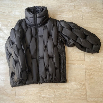 Übergroße Rollkragen-Pufferjacke für Damen