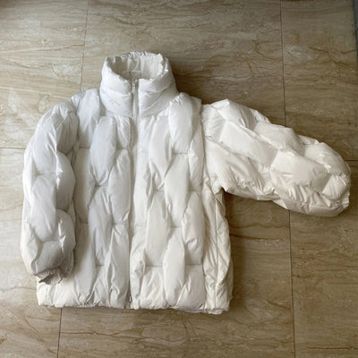 Übergroße Rollkragen-Pufferjacke für Damen