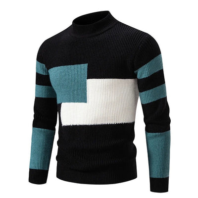 Farbblock-Strickpullover für Männer
