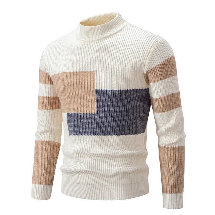 Farbblock-Strickpullover für Männer