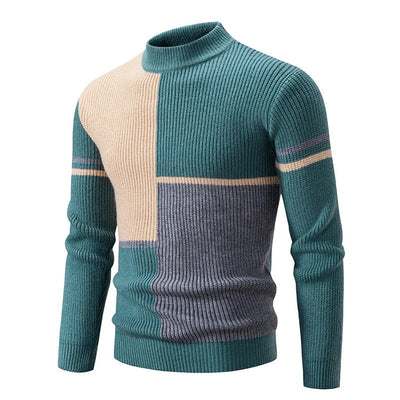 Farbblock-Strickpullover für Männer