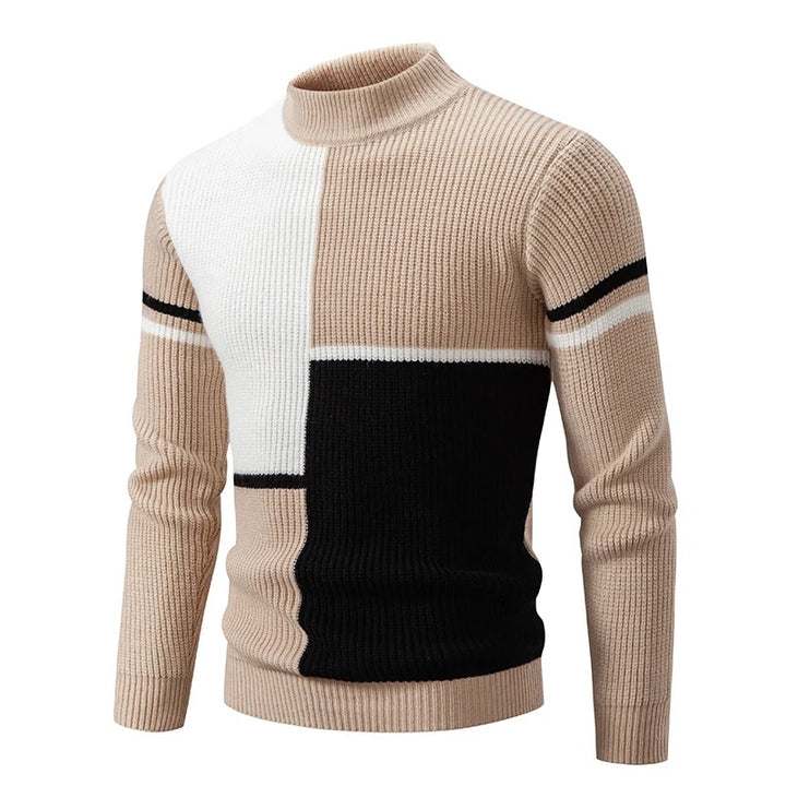 Farbblock-Strickpullover für Männer